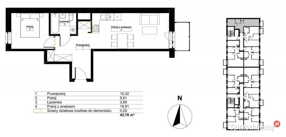 Mieszkanie 4278m2 2 pokojowe Kraków