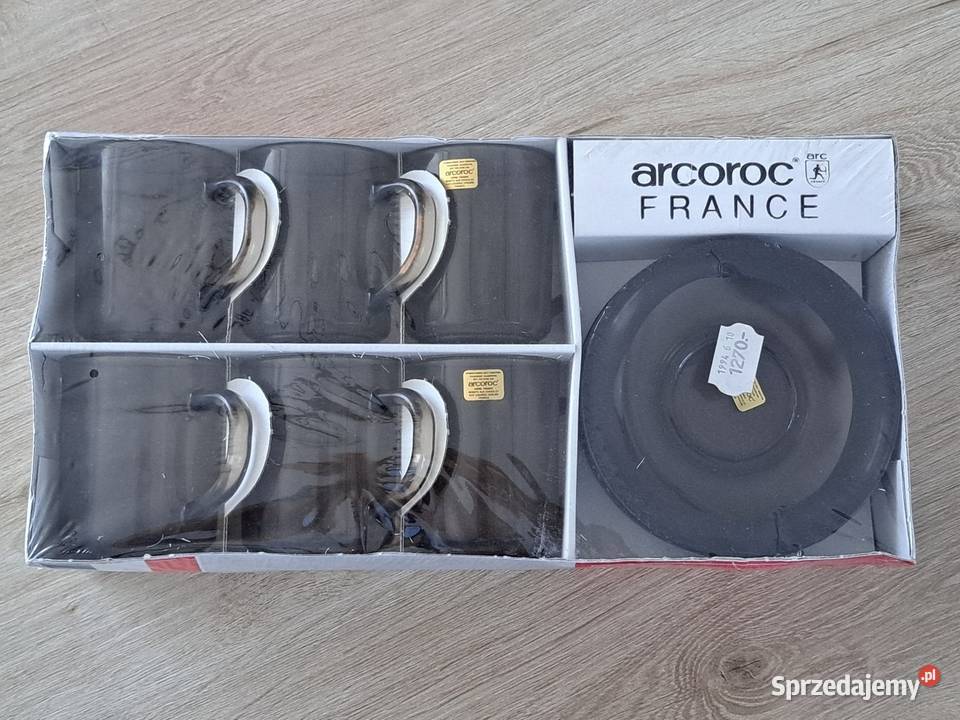 Stare kubki Arcoroc France dymione podstawki Radom