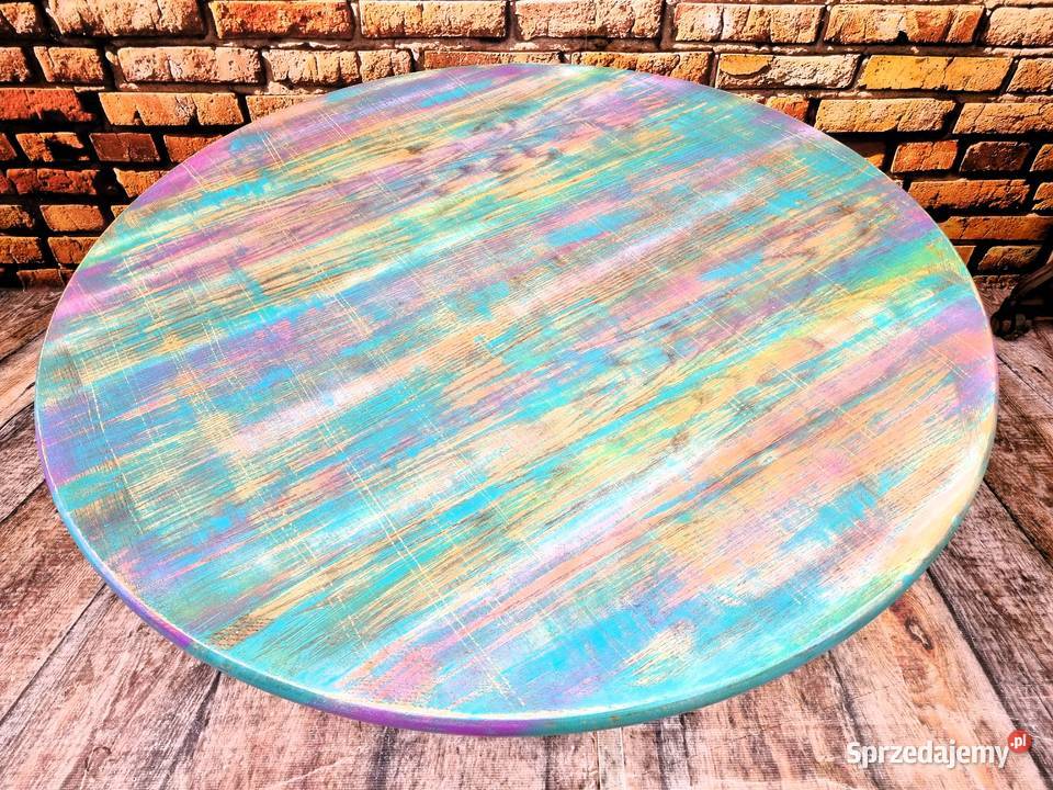 Stolik kawowy okrągły stolik dębowy stolik 99cm zachodniopomorskie sprzedam