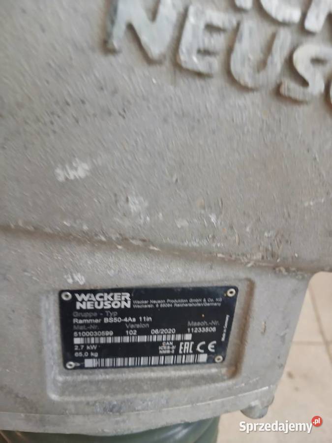Zagęszczarka stopowa skoczek Wacker Neuson Pozostałe Dunkowa