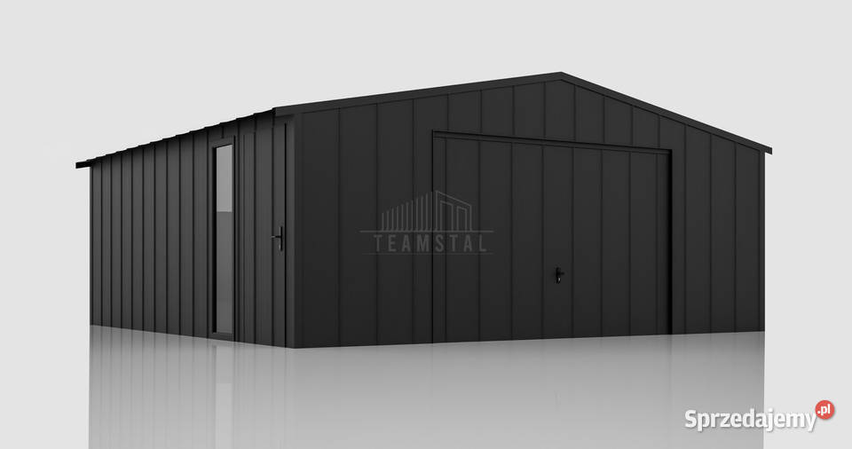 Garaż blaszany 7x6m brama uchylna okno drzwi Września