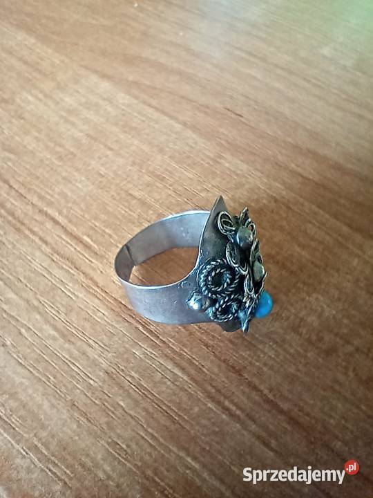 Stary srebrny pierscionek Ostrów Wielkopolski
