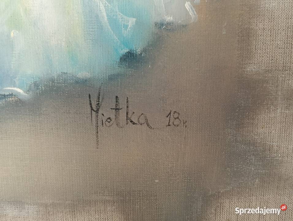 Obraz olejny tajemniczy ogród Mietka Mieczysława śląskie Świętochłowice sprzedam