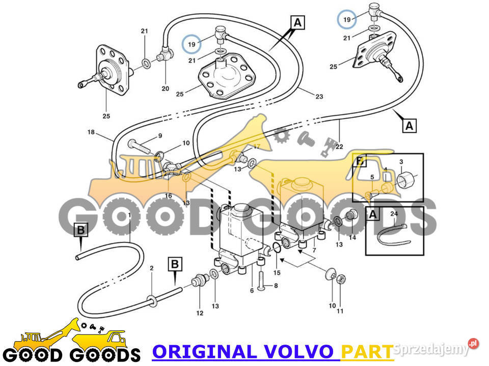 VOLVO ZŁĄCZKA KĄTOWA UKŁADU PNEUMATYCZNEGO Części do maszyn budowlanych mazowieckie sprzedam