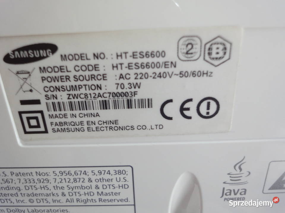 SAMSUNG HTES6600uszkodzone hdmi Kraków