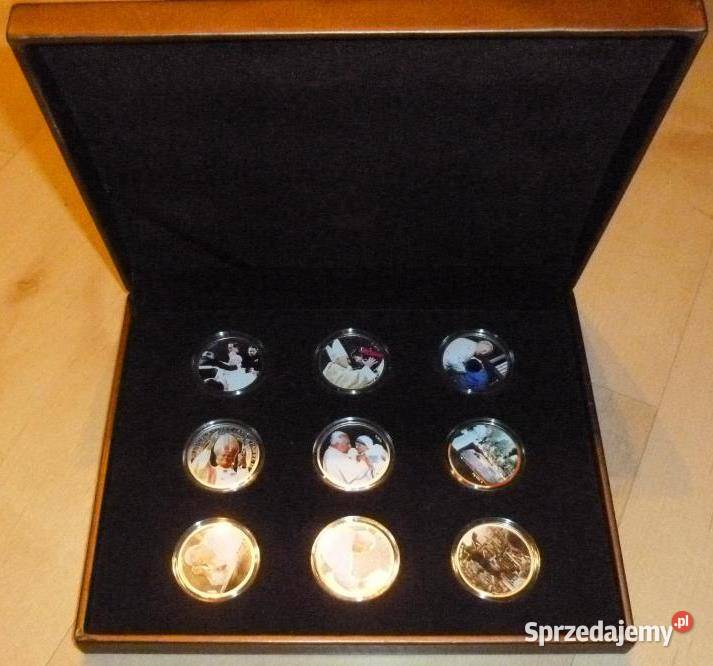 Zestaw Beatyfikacyjny Jan Paweł II 9 x SREBRO