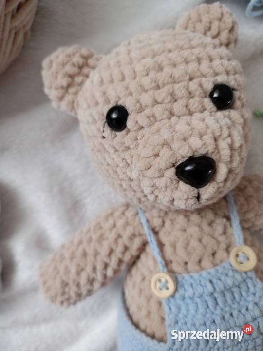 Miś robiony własnoręcznie na szydełku Maskotki Kielce