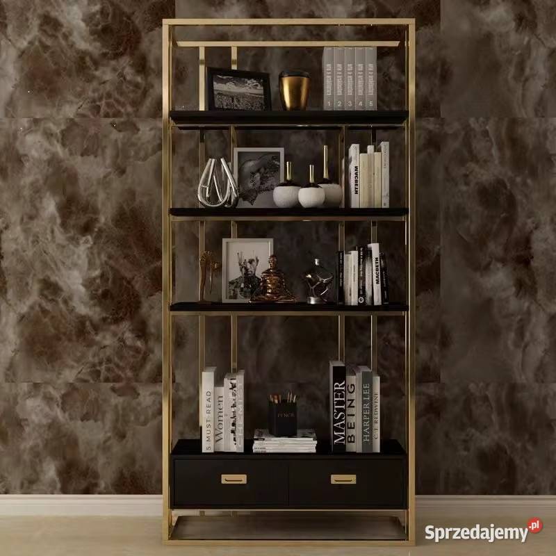 Regał złoty ze stali nierdzewnej Anew Black Golkowice