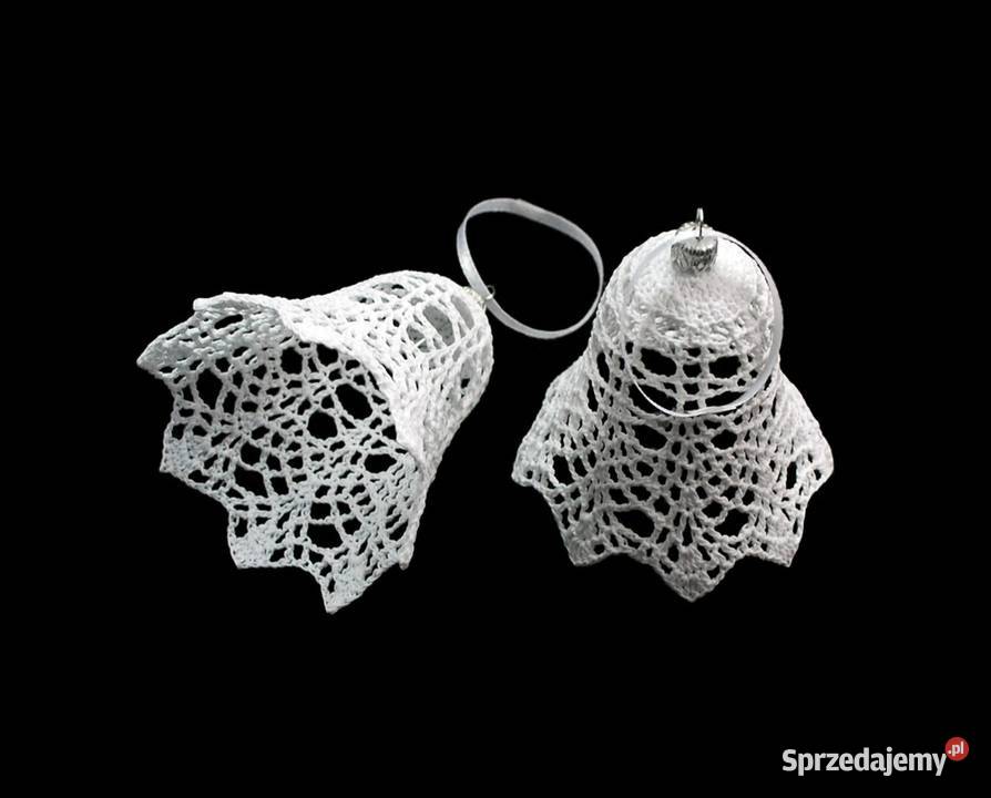 Zawieszka ozdoba szydełkowa na choinkę dzwonek Kluczbork