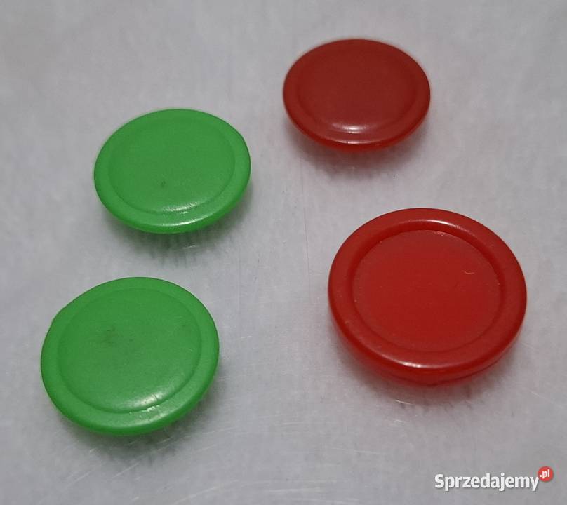 Plastikowe krążki kafelki czerwone zielone 15mm Czeladź