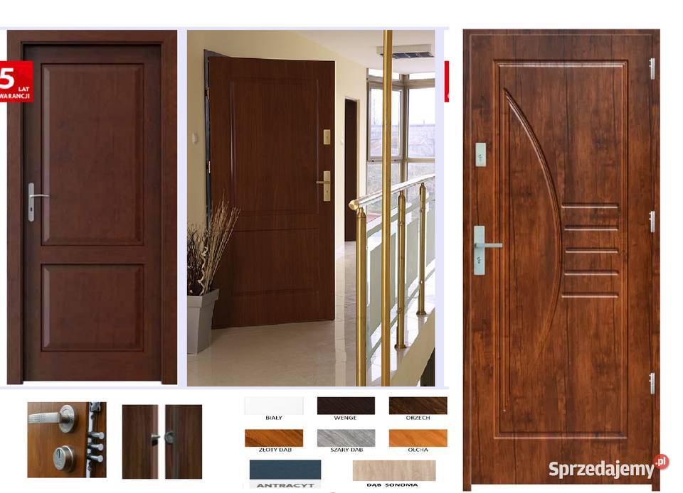 Drzwi metalowe i drewniane zewnętrznewejściowe Aleksandrów Łódzki