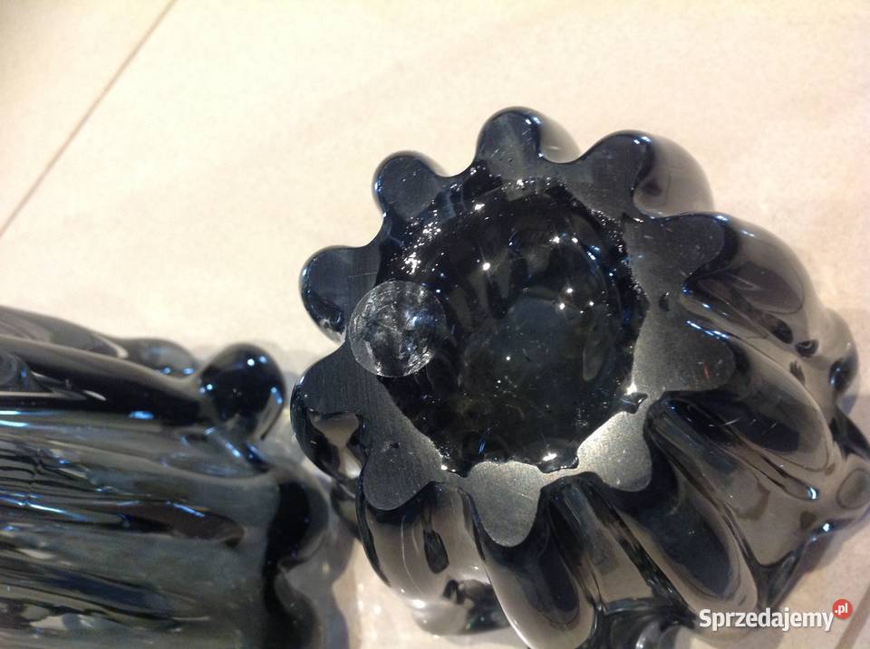 Wazon Szklany Falbanka 2 Grube Szkło Wazony Nowa Sól