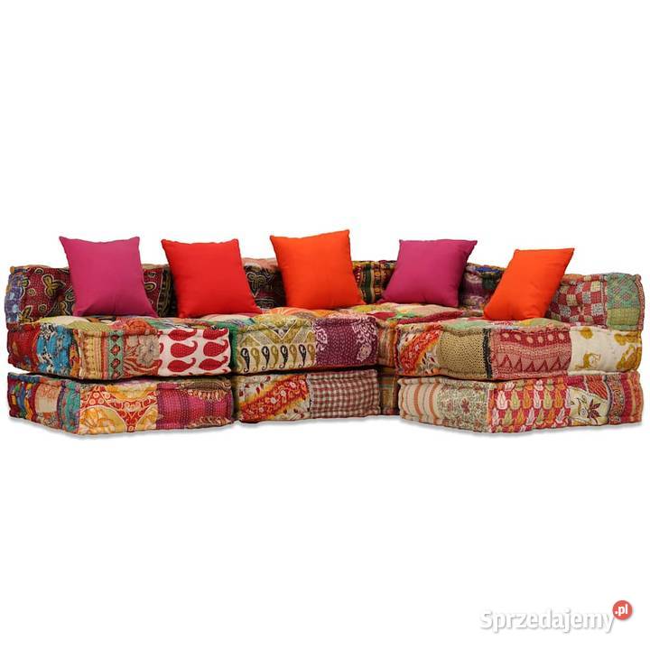 vidaXL Puf modułowy 4osobowy patchwork Warszawa sprzedam