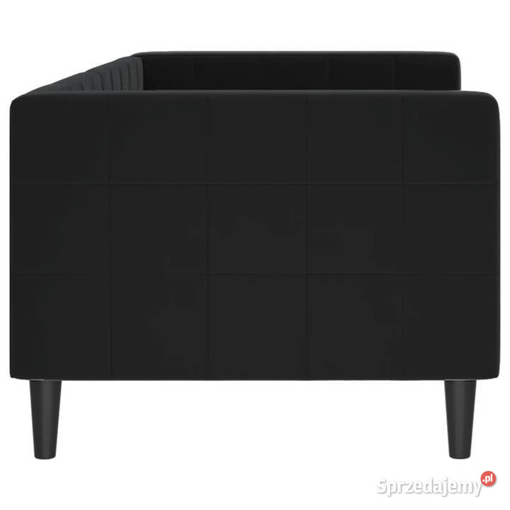 Sofa z funkcją spania czarna obita aksamitem Warszawa sprzedam
