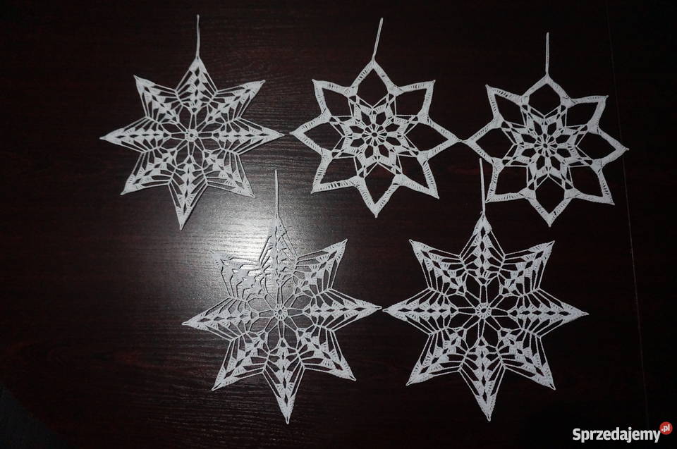 Ozdoby świąteczne szydełkowe szydełko Boże łódzkie Libiszów-Kolonia