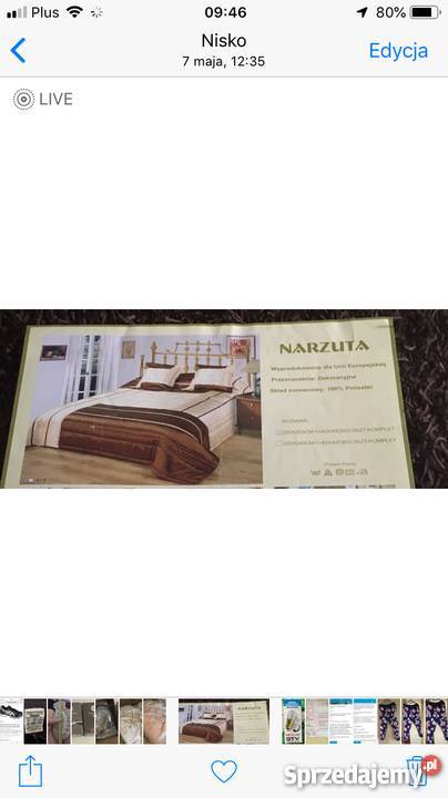 Narzuta 220 x 200 beżowy Nisko