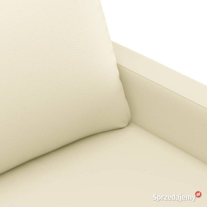 4osobowa sofa z poduszkami kremowa sztuczna Warszawa sprzedam