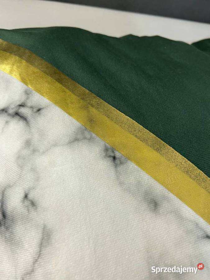 Poszewka na poduszkę marmur złoto butelkowa podkarpackie Jasło