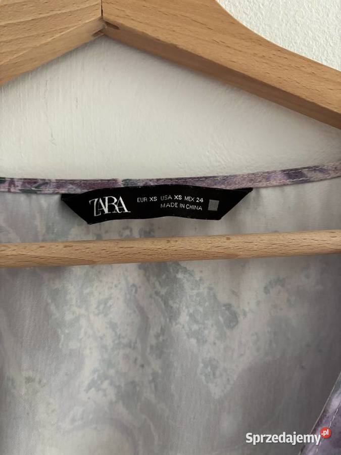 bluzka elegancka marmurkowa satynowa zara xs szary/srebrny Warszawa sprzedam