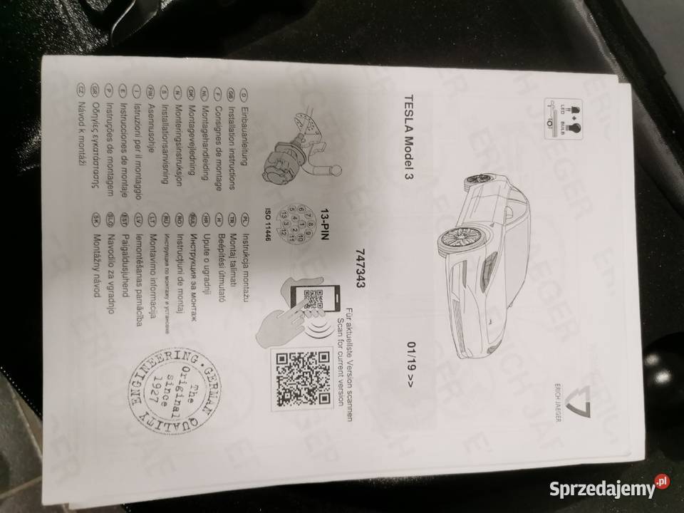 Tesla 3 kula haka aragon towcar Złocieniec