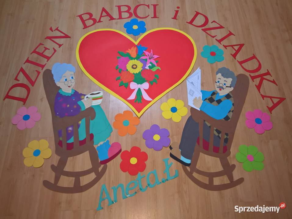 Dekoracje na Dzień Babci i Dziadka z brystolu Pozostałe Ryki
