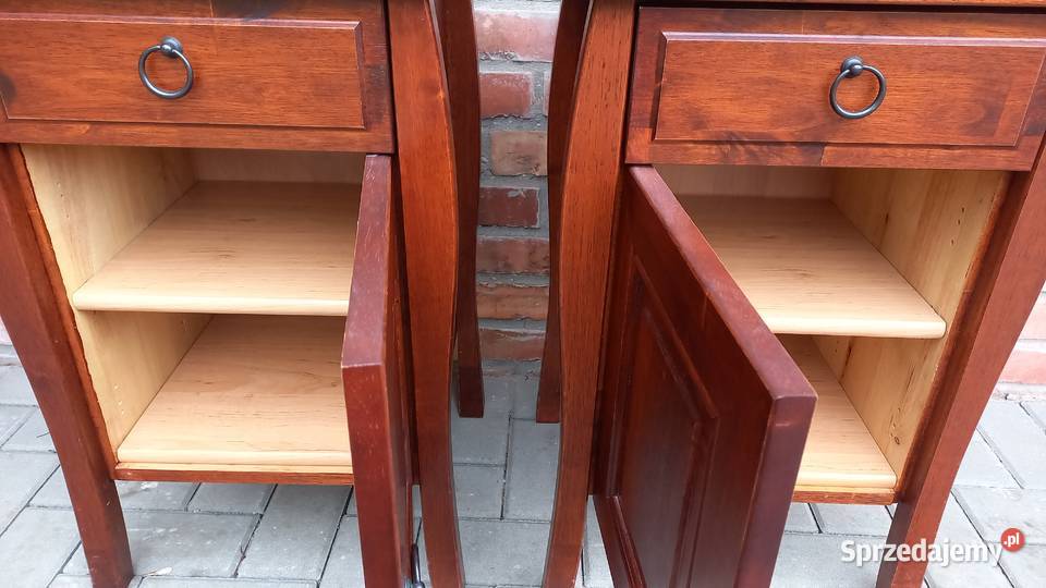 Szafka nocna drewniana 2 komplet stolików 43cm Nocne Gawroniec