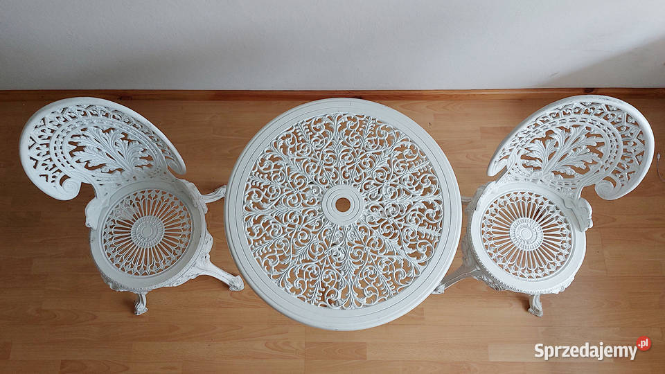 Meble Ogrodowe Żeliwne biały