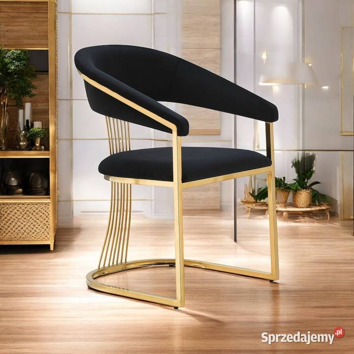 Krzesło Tapicerowane Marci Czarne Wysyłka 24H Tarchały Małe