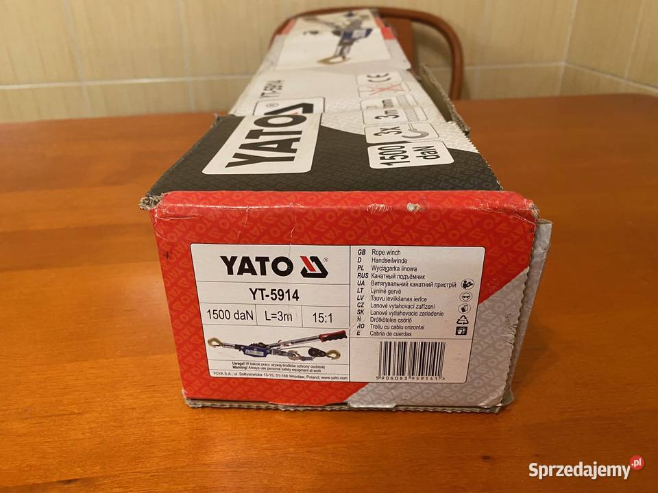 Wyciągarka linowa pozioma 1500 daN 3m YATO Bydgoszcz