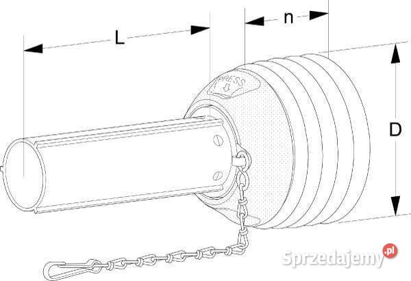 Osłona wału WOM połowa wew standard 232 mm L1000 Kamionna