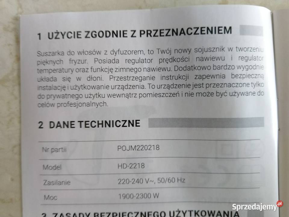 NAJTANIEJ Suszarka Do Włosów z Dyfuzorem Wysyłka Zabrze
