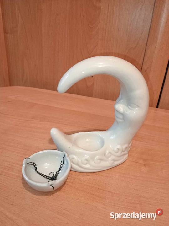 Unikatowy świecznik w kształcie księżyca Vintage Świeczniki Bytom