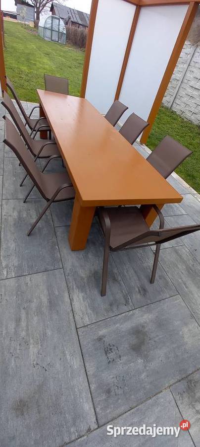 meble ogrodowe 300x90x6 krzesła 8 opolskie
