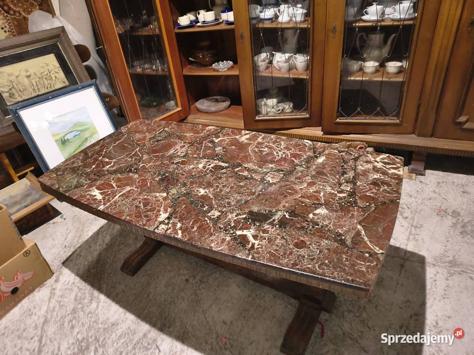 stół z marmurowym blatem Art Deco Chorzew