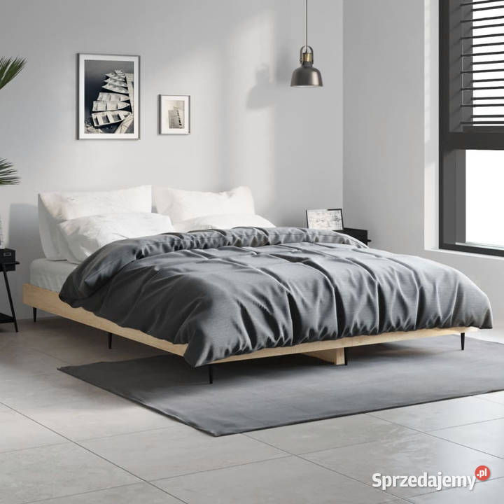 Łóżko bez materaca dąb sonoma 140x190 WM832280 143cm Warszawa