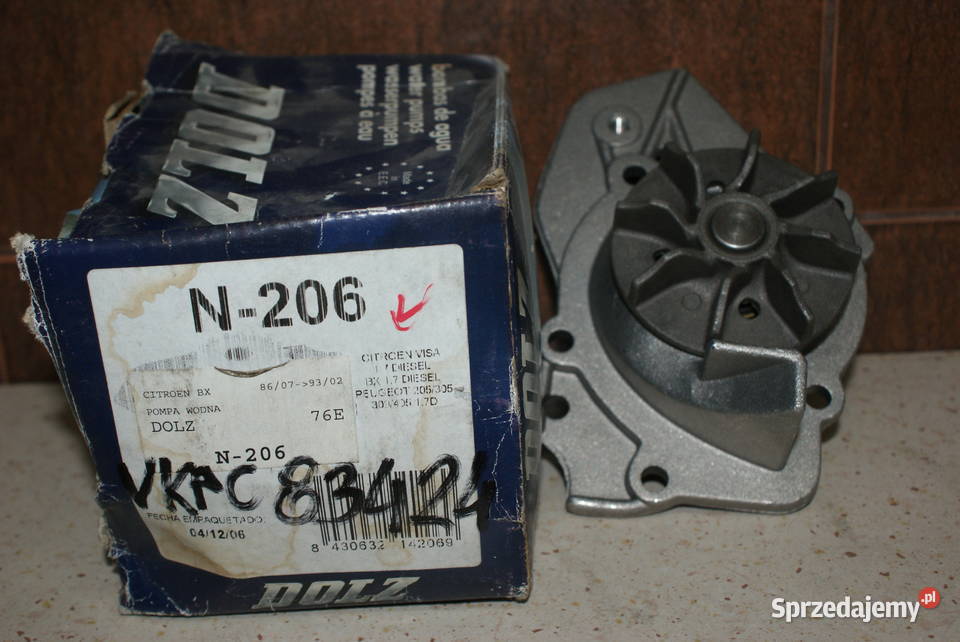 N206 DOLZ POMPA WODY CITROEN PEUGEOT Pompa wodna osobowe Pozostałe