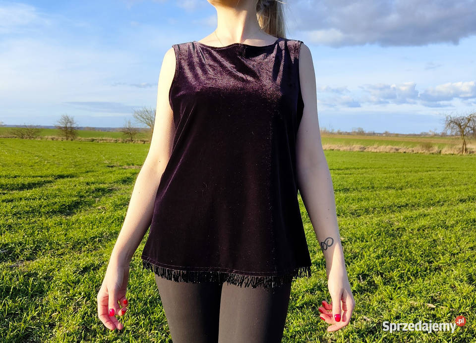 Vintage top Satsuma of London bluzka welurowa Szczecin