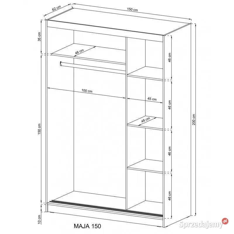 Tania szafa sypialniana 150 z lustremszybka Szafy i garderoby lubelskie Zamość sprzedam