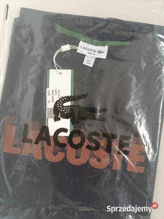 Tshirt męski Lacoste UltraDRY granatowy M nowy Moda i Styl