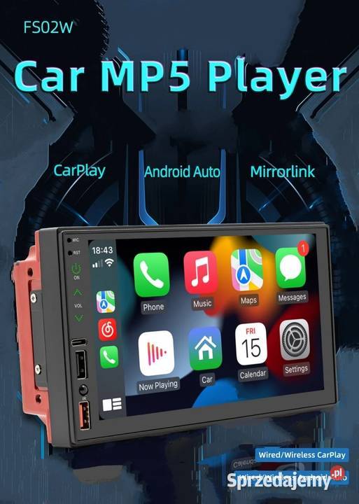 Radio 2din Bezprzewodowy Carplay AndroidAuto Ruda Śląska sprzedam