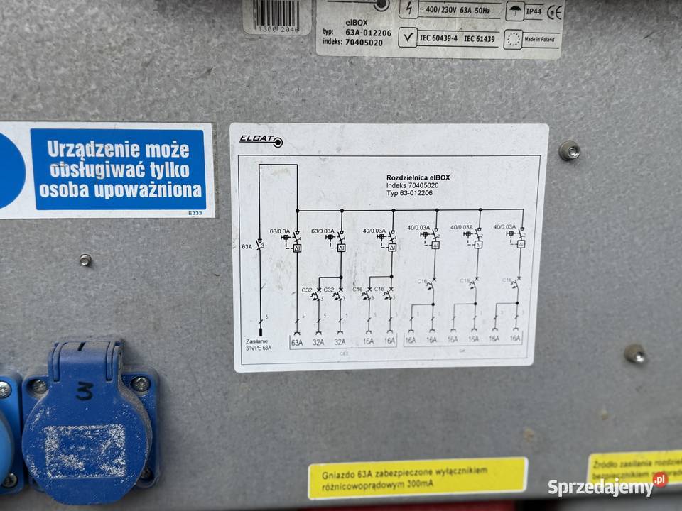 Rozdzielnica budowlana elBOX wielkopolskie Bralin sprzedam
