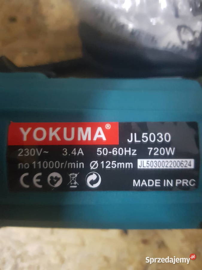 Szlifierka 720 Wat yokuma jl 5030 tarcz 125 mm wielkopolskie Głogowa
