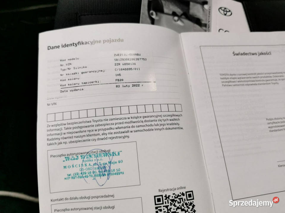 Toyota Corolla 22r Gwarancja BEZWYPADKOWE Salon