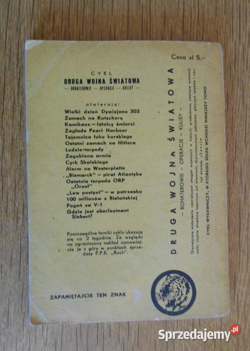 Żółty Tygrys Gdzie jest oberleutnant Siebert miękka Parczew