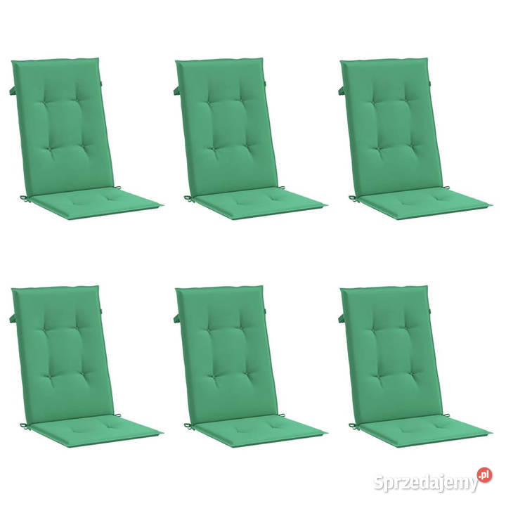 Poduszki na krzesła ogrodowe 6 zielone 120x50x3 Warszawa sprzedam