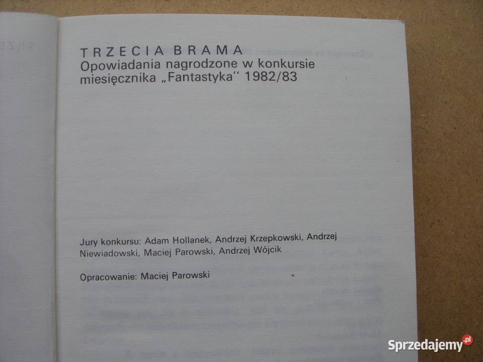 SF ANTOLOGIA TRZECIA BRAMA 1987 miękka dolnośląskie Wołów