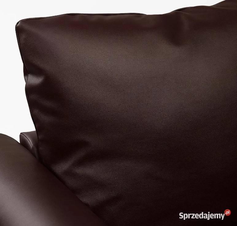 Sofa 3 osobowa Grnlid brązowa skóra ekologiczna Wrocław sprzedam