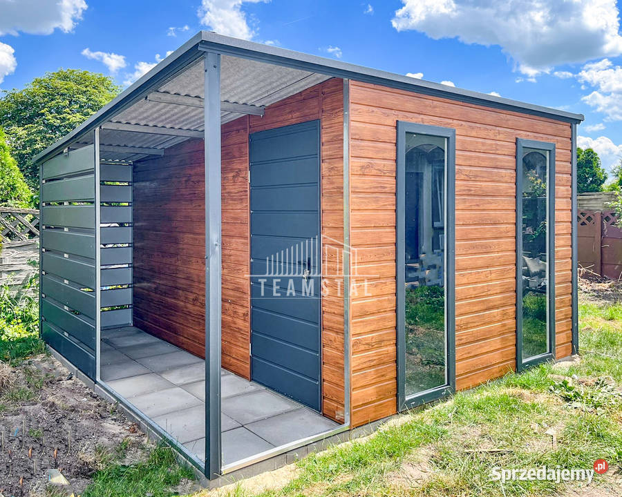 Schowek Domek ogrodowy 2x3m wiata 1m Drzwi 2x Poznań