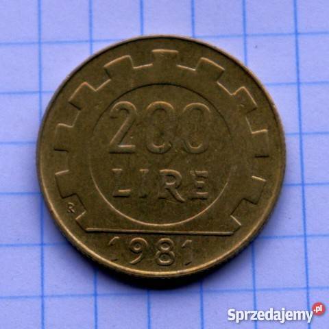 200 LIRE 200 LIRÓW 1981 WŁOCHY Parczew