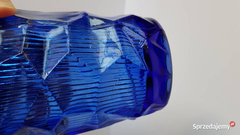Wazon OKULUS 1 Ząbkowice kolorowe szkło PRL Dąbrowa Górnicza
